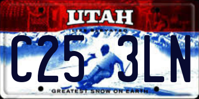 UT license plate C253LN