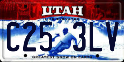 UT license plate C253LV