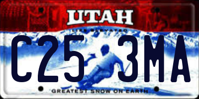 UT license plate C253MA