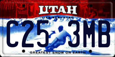 UT license plate C253MB