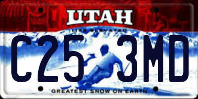 UT license plate C253MD
