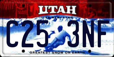 UT license plate C253NF
