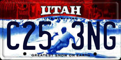 UT license plate C253NG