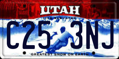 UT license plate C253NJ