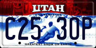 UT license plate C253OP