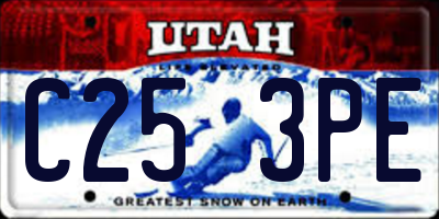 UT license plate C253PE