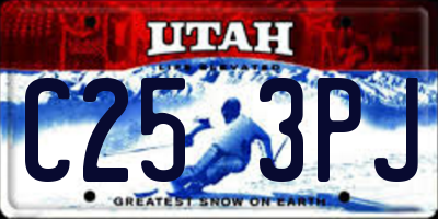 UT license plate C253PJ