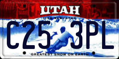 UT license plate C253PL