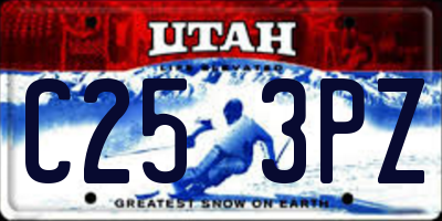 UT license plate C253PZ