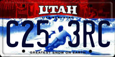 UT license plate C253RC