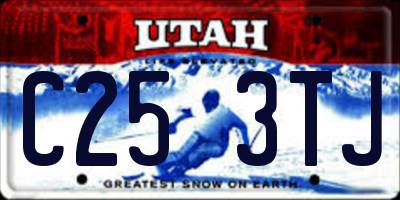 UT license plate C253TJ