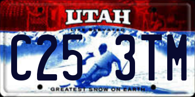 UT license plate C253TM