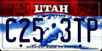 UT license plate C253TP