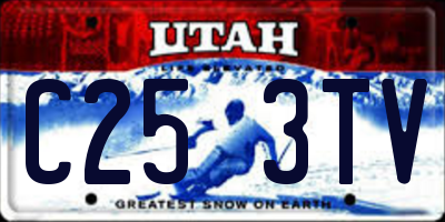 UT license plate C253TV