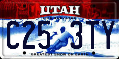 UT license plate C253TY