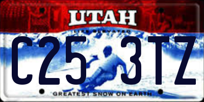 UT license plate C253TZ