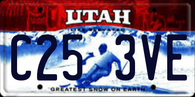 UT license plate C253VE