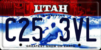 UT license plate C253VL