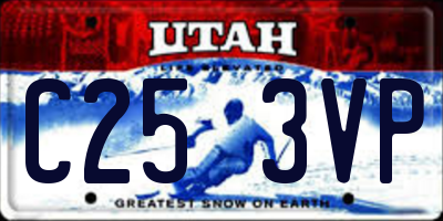 UT license plate C253VP