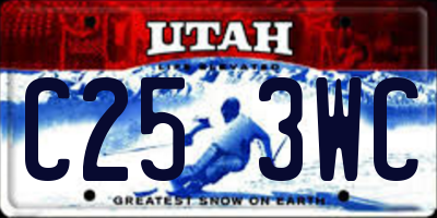 UT license plate C253WC