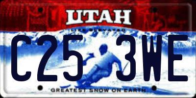 UT license plate C253WE