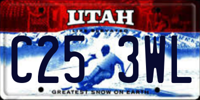 UT license plate C253WL