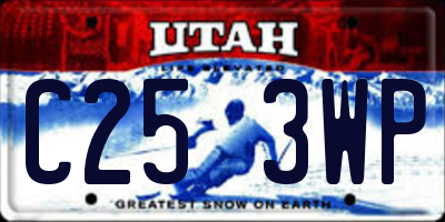 UT license plate C253WP