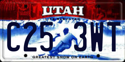 UT license plate C253WT