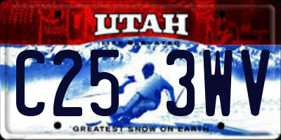 UT license plate C253WV