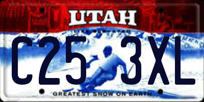 UT license plate C253XL