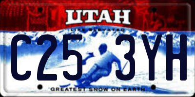 UT license plate C253YH