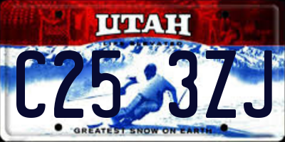 UT license plate C253ZJ