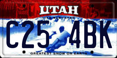 UT license plate C254BK