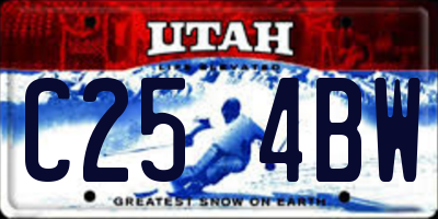 UT license plate C254BW