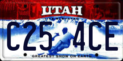 UT license plate C254CE