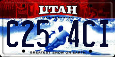 UT license plate C254CI