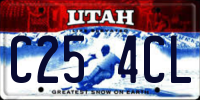 UT license plate C254CL