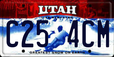 UT license plate C254CM