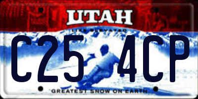 UT license plate C254CP