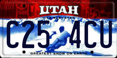 UT license plate C254CU