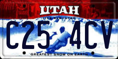 UT license plate C254CV