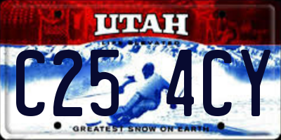 UT license plate C254CY