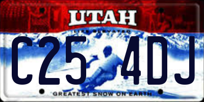 UT license plate C254DJ