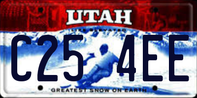 UT license plate C254EE