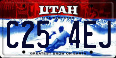 UT license plate C254EJ
