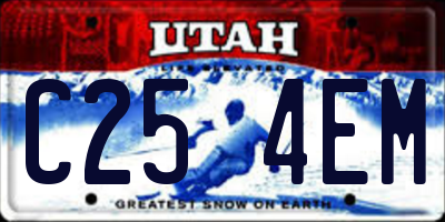 UT license plate C254EM