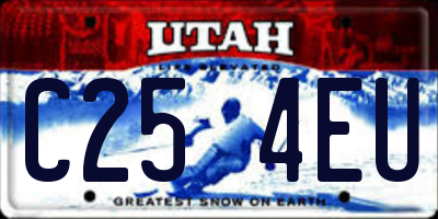 UT license plate C254EU