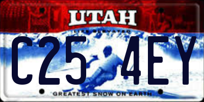UT license plate C254EY