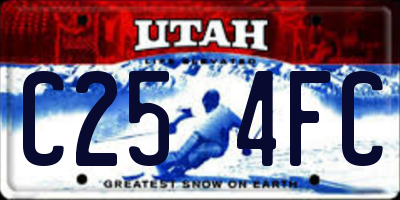 UT license plate C254FC