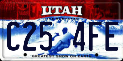 UT license plate C254FE